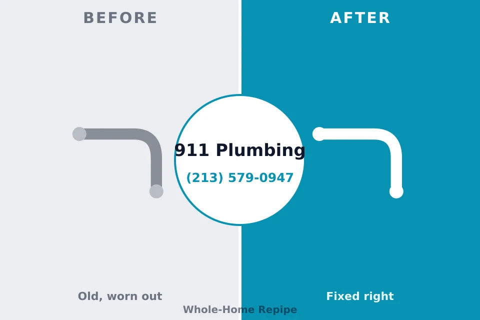 Before and after: plumbing company Hillsboro, OH